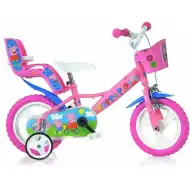 Bicicletă roz pentru copii Peppa Pig, mărimea 12 - bicicletă Dino Bikes
