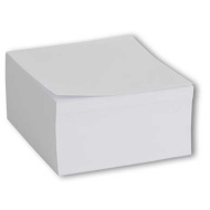Bloc notes pătrat 8,5 x 8,5 x 4 cm, 500 file albe, lipite