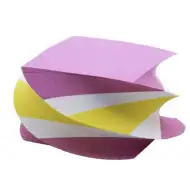Blocnotes colorat răsucit 8,5x8,5x6cm
