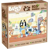 Bluey 2 în 1 puzzle Eco de 60 piese și carte de colorat 70x50cm - Lisciani