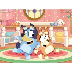 Bluey 2 în 1 puzzle Eco mini cu 24 de piese și carte de colorat 35x25cm - Lisciani imaginea 2