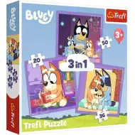 Bluey 3 în 1 puzzle de 20-36-50 piese - Trefl