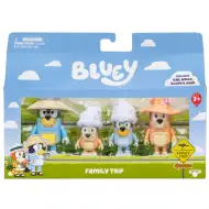 Bluey: Set de 4 figurine Călătorie în familie