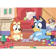 Bluey și prietenii săi 2 în 1 puzzle maxi pentru podea 4x48 piese și carte de colorat 35x25cm - Lisciani imaginea 3