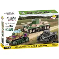 COBI: Panzer I, Renault R35 și Valentine IX – Set de construcție 3 în 1 (2740)