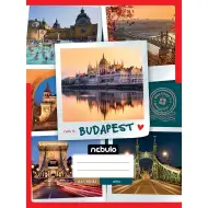 Caiet capsat simplu cu model Budapesta, 80-32, format A/4