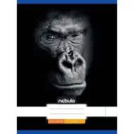 Caiet capsat simplu, cu model de gorilă, 80-32 file, format A4