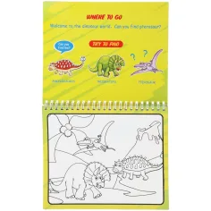 Caiet de activități care se colorează cu apă - Dinozauri imaginea 2