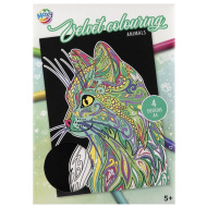 Caiet de colorat catifelat cu animale, 4 pagini