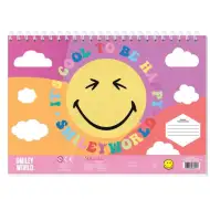 Caiet de schițe creativ Smiley de colorat cu șablon și autocolante în mai multe variante