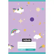 Caiet de teme A/5, cusut, cu model unicorn