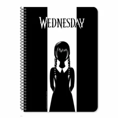 Caiet spirală liniat Wednesday, format A4, 60 de pagini, disponibil în două variante, 1 bucată. imaginea 3