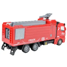 Camion de pompieri: Set de 3 camioane de pompieri cu funcție de retragere. imaginea 2