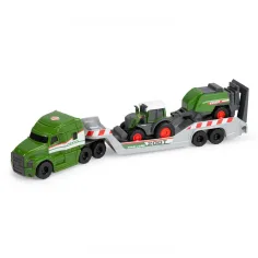 Camion mic de transport cu tractor Fendt și presă de balotat - Dickie Toys imaginea 2
