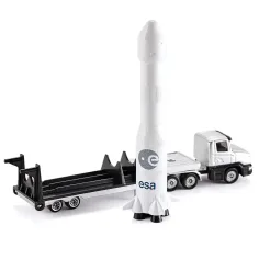 Camion misiune spațială SIKU cu rachetă și remorcă 1/87 imaginea 2