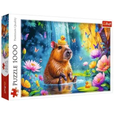 Capibară în apă, puzzle de 1000 de piese - Trefl