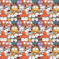 Cardex: Hârtie de ambalat cu animale de desene animate, 100x70cm