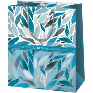 Cardex: Pungă cadou de dimensiune uriașă, inscripționată cu „Cu drag, albastru!” 33x15x44cm