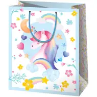 Cardex: Pungă cadou gigant cu model unicorn, dimensiuni 40x20x56cm