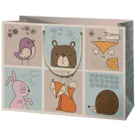 Cardex: Pungă mare de cadou cu animale drăguțe 26x13x33cm