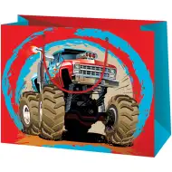 Cardex: Sacoșă de cadou de dimensiune medie cu Monster Truck, 17,8x10x23 cm