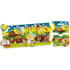 Carotina baby: Puzzle panoramic al pădurii, 24 piese - Lisciani imaginea 2