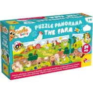 Carotina baby: Puzzle panoramic pentru bebeluși, 24 piese - Ferma - Lisciani
