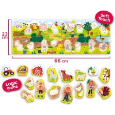 Carotina baby: Puzzle panoramic pentru bebeluși, 24 piese - Ferma - Lisciani imaginea 2