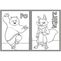 Carte de colorat Kung Fu Panda - Trefl imaginea 3