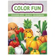 Carte de colorat cu legume și fructe vesele - Trefl