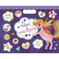 Carte de colorat uriașă – Caiete de colorat cu unicorni veseli și autocolante