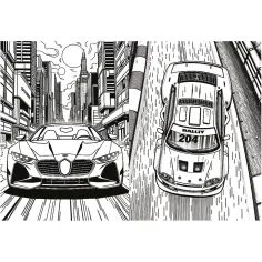 Cartea de colorat cu vehicule în viteză - Trefl imaginea 3