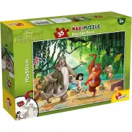 Carteea Junglei 2 în 1 puzzle maxi de 35 piese și carte de colorat 70x50cm - Lisciani