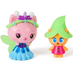 Casa de păpuși Gabi - Pachet de 2 figurine Queen Kitty Fairy și Kitty Gnome - Spin Master imaginea 2