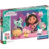 Casa de păpuși a lui Gabby: Puzzle Super Color 104 piese - Clementoni