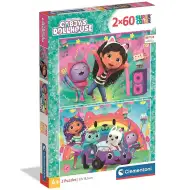 Casa de păpuși a lui Gabby: Super Color Puzzle 2x60 piese - Clementoni