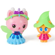 Casa de păpuși a lui Gabi Cinema: Pachet de 2 figurine Grădina de Cristal – Regina Kitty Fairy și Kitty Gnome – Spin Master imaginea 3