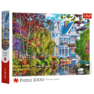 Căsuță pe malul lacului – Calitate premium, puzzle de 2000 de piese – Trefl
