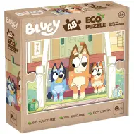 Cățeii Bluey pe scări 2 în 1 puzzle eco mini cu 48 de piese și carte de colorat 35x25cm - Lisciani