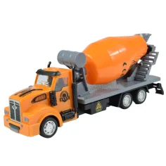 City Truck: Camion de construcție cu roți pivotante, cu plăci de semnalizare, 19cm imaginea 7