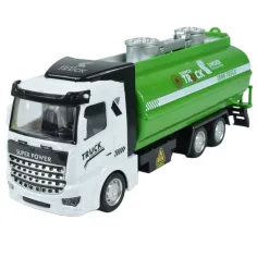 City Truck: Camion de transport deșeuri transformabil cu roți inerțiale și indicatoare rutiere, 19cm imaginea 9