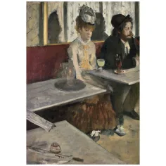 Museum Collection: Edgar Degas - Într-o cafenea, puzzle de 1000 de piese cu poster - Clementoni imaginea 2