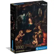 Colecția Muzeului: Leonardo da Vinci - Fecioara între stânci puzzle de 1000 de piese cu poster - Clementoni