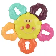 Colorat, vesel, 2 în 1, bebeluș masticator și zornăitor.
