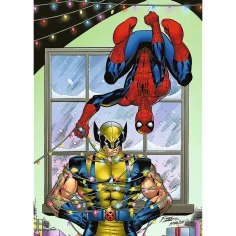 Crăciunul lui Omul Păianjen și Wolverine, puzzle premium plus de calitate, 1000 de piese - Trefl imaginea 2