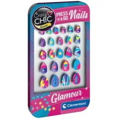 Crazy Chic: Set de unghii false autocolante Glamour 1 buc - Clementoni imaginea 2