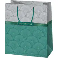 Cu drag! Geantă cadou elegantă de dimensiuni mari cu inserții aurii 33x15x44cm