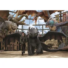 Cum să-ți dresezi dragonul: Alianța dragonilor, puzzle Supercolor de 104 piese - Clementoni imaginea 2