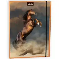 Cutie pentru caiete Nebulo, format A4, cu model de cai