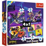 DC Comics: Batwheels 4 în 1 puzzle - Trefl